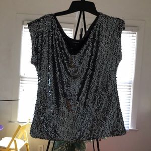 EXPRESS Cap Sleeve Holiday Top S/P